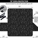 Black And White Balloon Pattern Print Sofa Protector