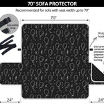 Black And White Balloon Pattern Print Sofa Protector