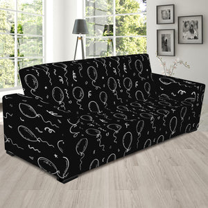 Black And White Balloon Pattern Print Sofa Slipcover