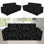 Black And White Balloon Pattern Print Sofa Slipcover