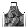 Black And White Banana Leaf Print Apron