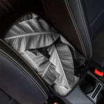 Black And White Banana Leaf Print Car Center Console Cover