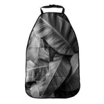 Black And White Banana Leaf Print Car Seat Organizers