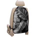 Black And White Banana Leaf Print Car Seat Organizers