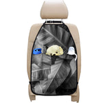 Black And White Banana Leaf Print Car Seat Organizers