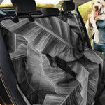 Black And White Banana Leaf Print Pet Car Back Seat Cover