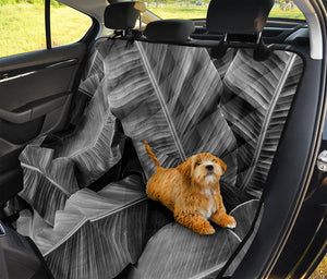 Black And White Banana Leaf Print Pet Car Back Seat Cover