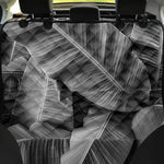 Black And White Banana Leaf Print Pet Car Back Seat Cover