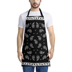 Black And White Bandana Print Apron