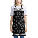 Black And White Bandana Print Apron