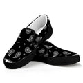 Black And White Bandana Print Black Slip On Sneakers
