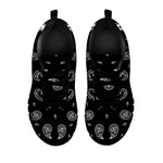 Black And White Bandana Print Black Sneakers
