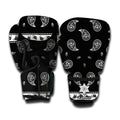 Black And White Bandana Print Boxing Gloves