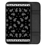 Black And White Bandana Print Car Center Console Cover