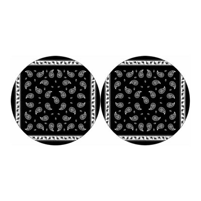 Black And White Bandana Print Car Coasters