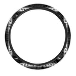 Black And White Bandana Print Car Steering Wheel Cover