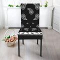 Black And White Bandana Print Dining Chair Slipcover