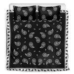 Black And White Bandana Print Duvet Cover Bedding Set