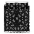 Black And White Bandana Print Duvet Cover Bedding Set