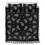 Black And White Bandana Print Duvet Cover Bedding Set