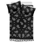 Black And White Bandana Print Duvet Cover Bedding Set