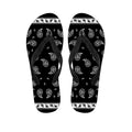 Black And White Bandana Print Flip Flops