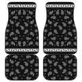 Black And White Bandana Print Front and Back Car Floor Mats
