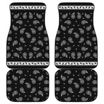 Black And White Bandana Print Front and Back Car Floor Mats