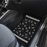 Black And White Bandana Print Front and Back Car Floor Mats