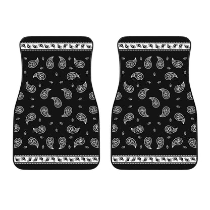 Black And White Bandana Print Front Car Floor Mats
