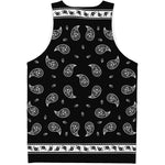 Black And White Bandana Print Men's Tank Top