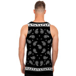 Black And White Bandana Print Men's Tank Top
