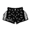 Black And White Bandana Print Muay Thai Boxing Shorts