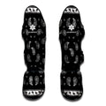 Black And White Bandana Print Muay Thai Shin Guards