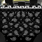 Black And White Bandana Print Pet Car Back Seat Cover