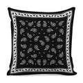Black And White Bandana Print Pillow Cover