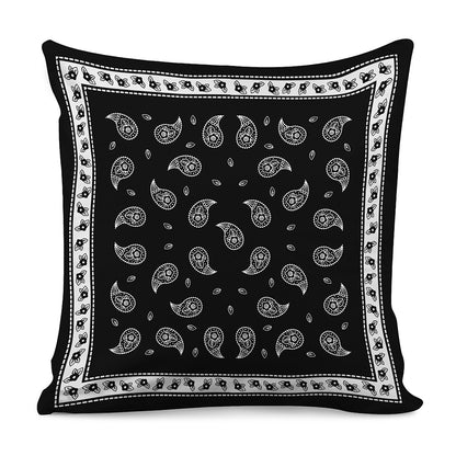 Black And White Bandana Print Pillow Cover