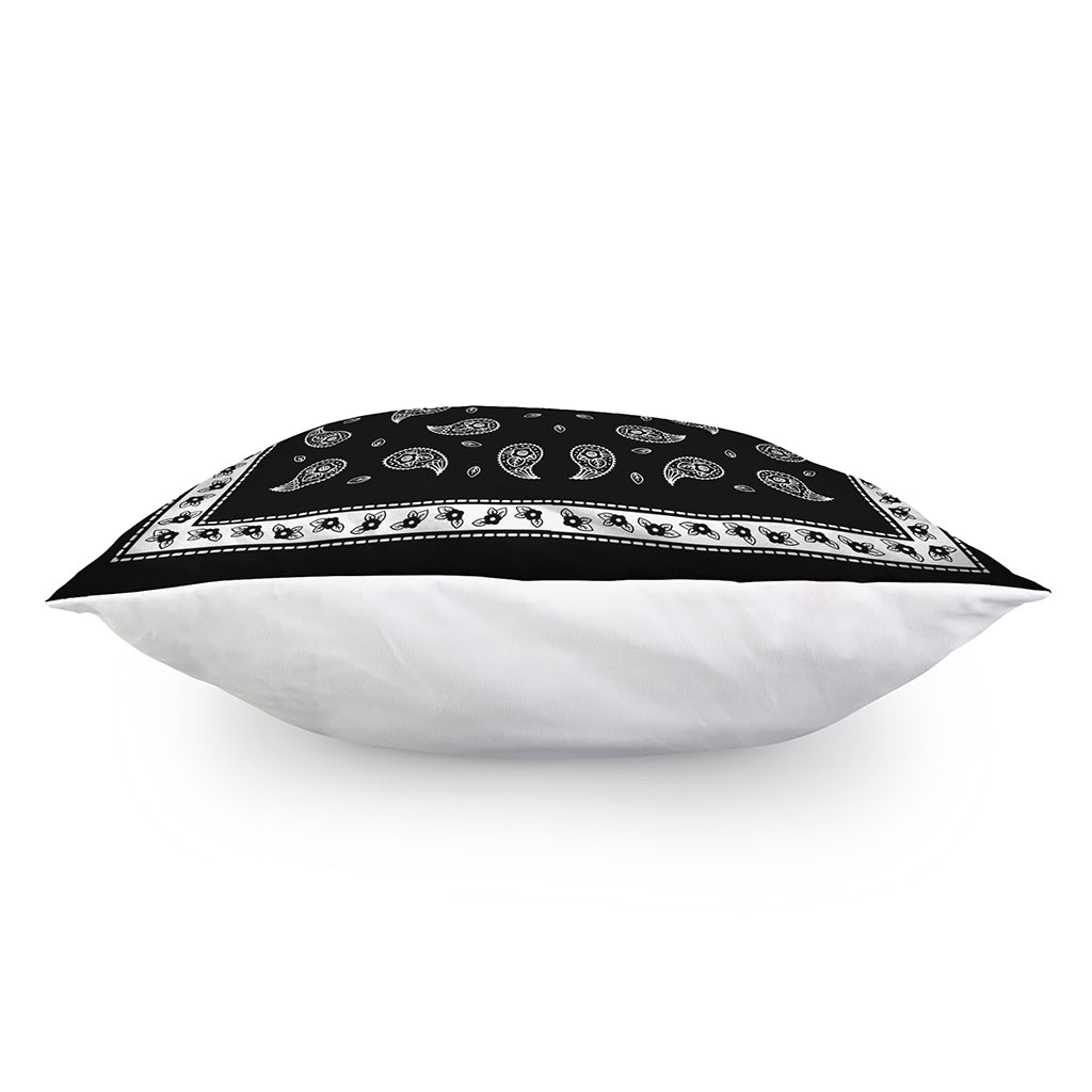 Black And White Bandana Print Pillow Cover