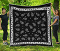 Black And White Bandana Print Quilt