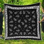 Black And White Bandana Print Quilt