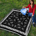 Black And White Bandana Print Quilt