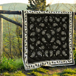 Black And White Bandana Print Quilt