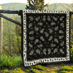 Black And White Bandana Print Quilt