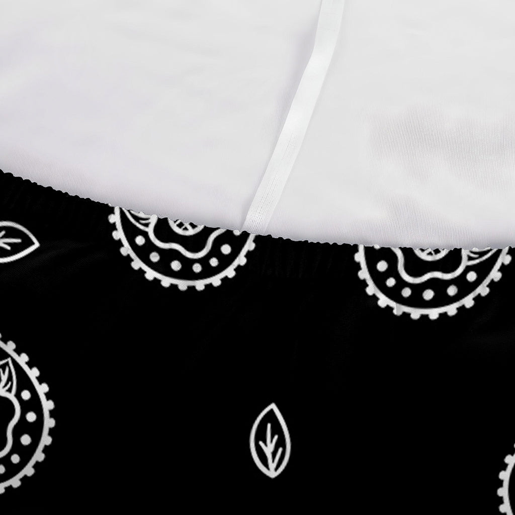 Black And White Bandana Print Sofa Cover