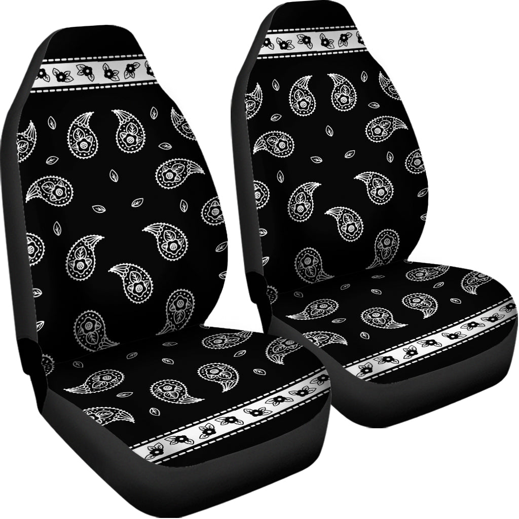 Black And White Bandana Print Universal Fit Car Seat Covers