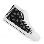 Black And White Bandana Print White High Top Shoes