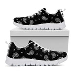 Black And White Bandana Print White Sneakers