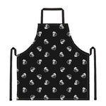 Black And White Beer Pattern Print Apron