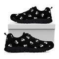 Black And White Beer Pattern Print Black Running Shoes