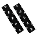 Black And White Beer Pattern Print Car Seat Belt Covers